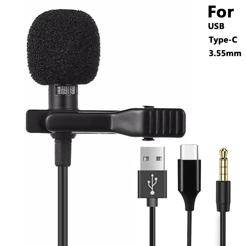 Mini Electronics Gadgets - Mikrofon Lavalier Mini Portabel 3.5mm Untuk