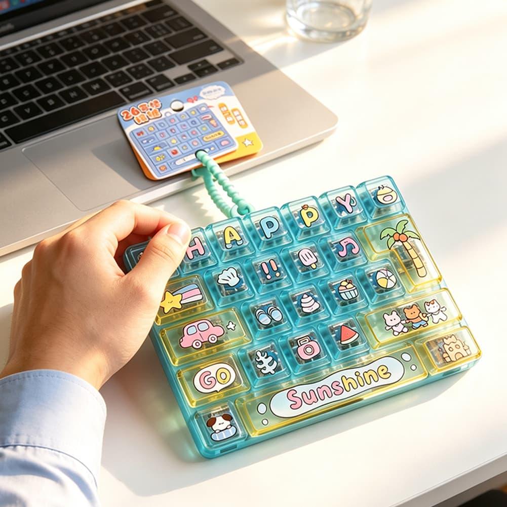 Electronics Gadgets Bag - 26 Tombol Fidget Keychain Mainan Penghilang