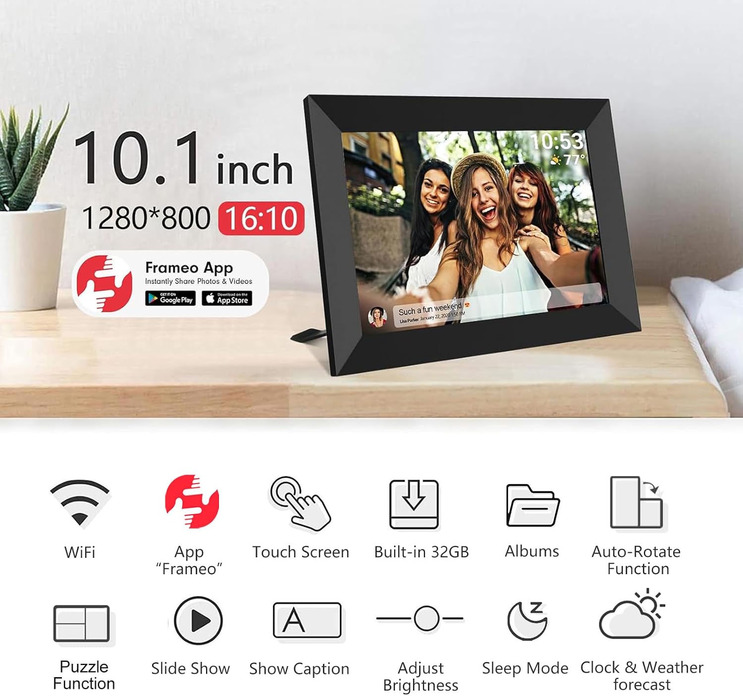 Bingkai Foto Digital WiFi Pint - Digital Photo Frame Wifi ulasan dan harga
